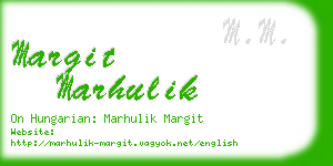 margit marhulik business card